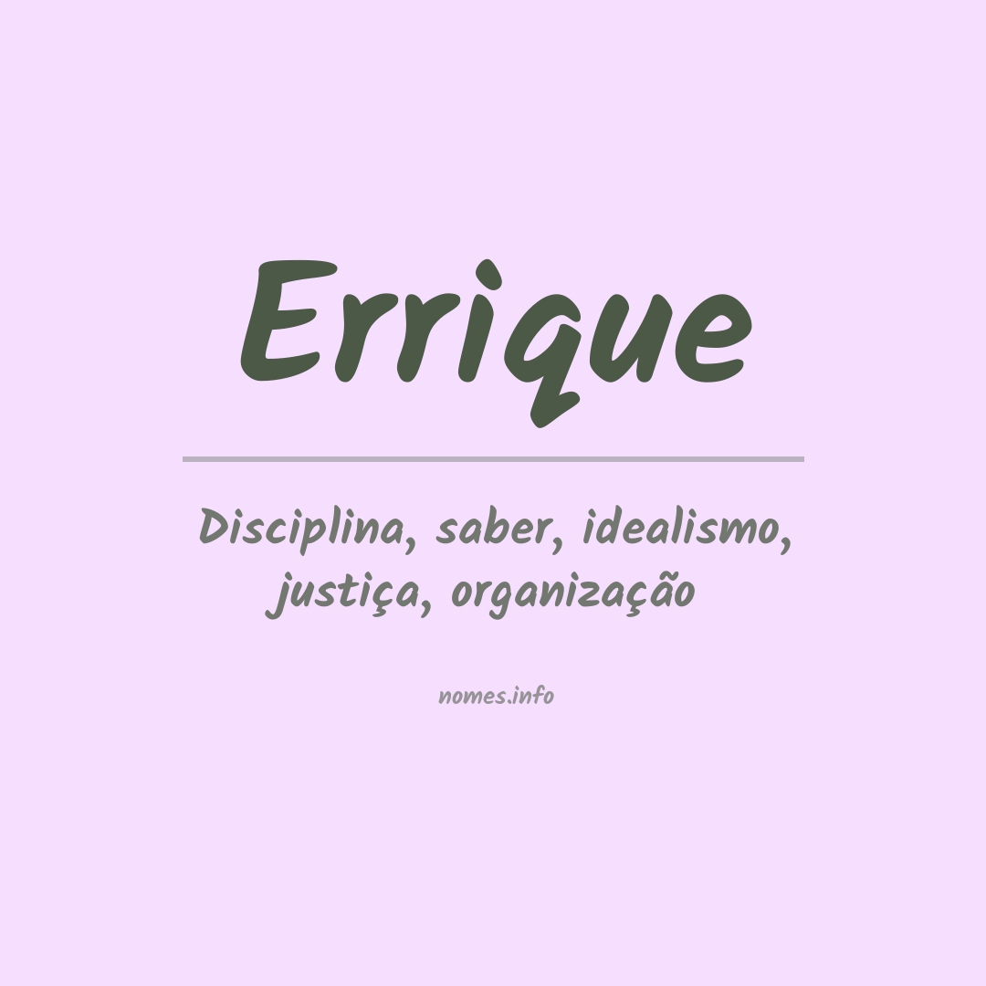 Significado do nome Errique