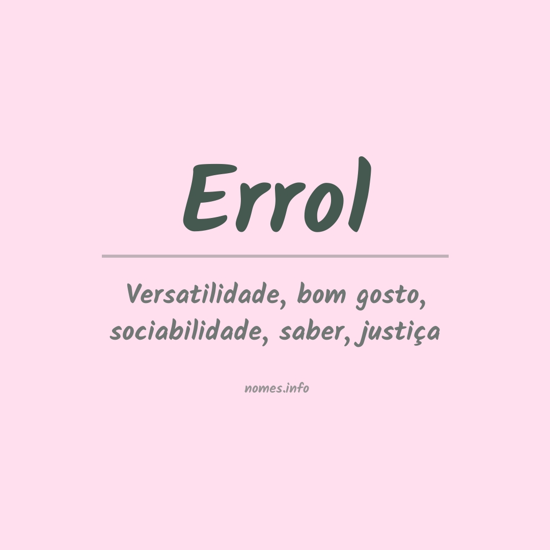 Significado do nome Errol