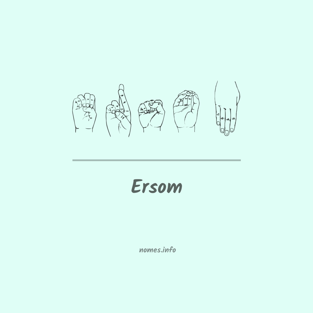 Ersom em Libras