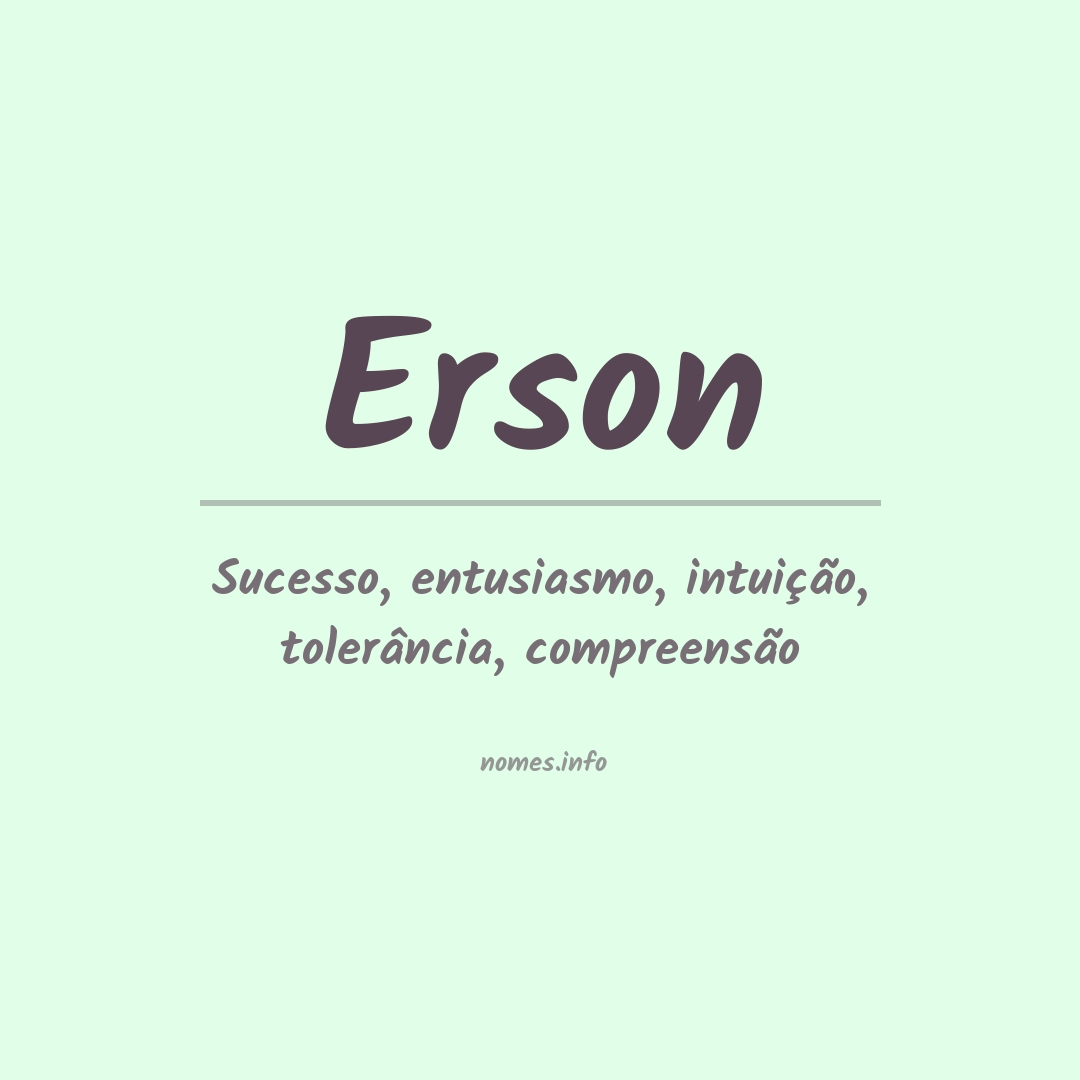 Significado do nome Erson