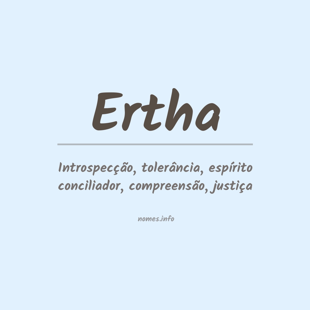 Significado do nome Ertha