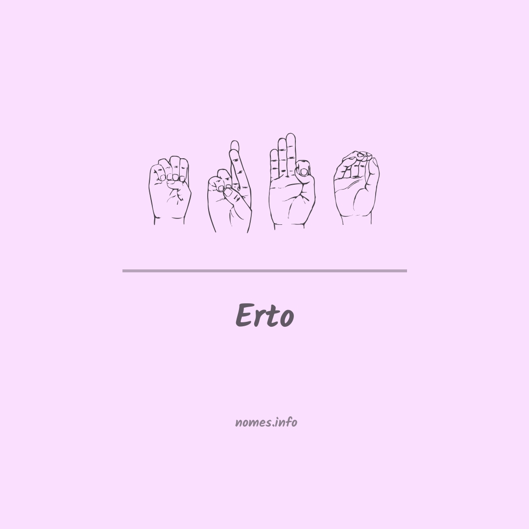 Erto em Libras