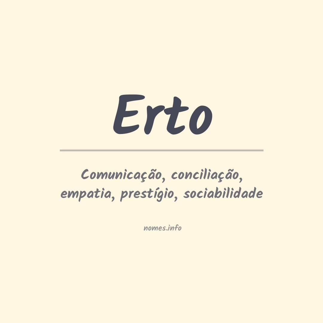 Significado do nome Erto