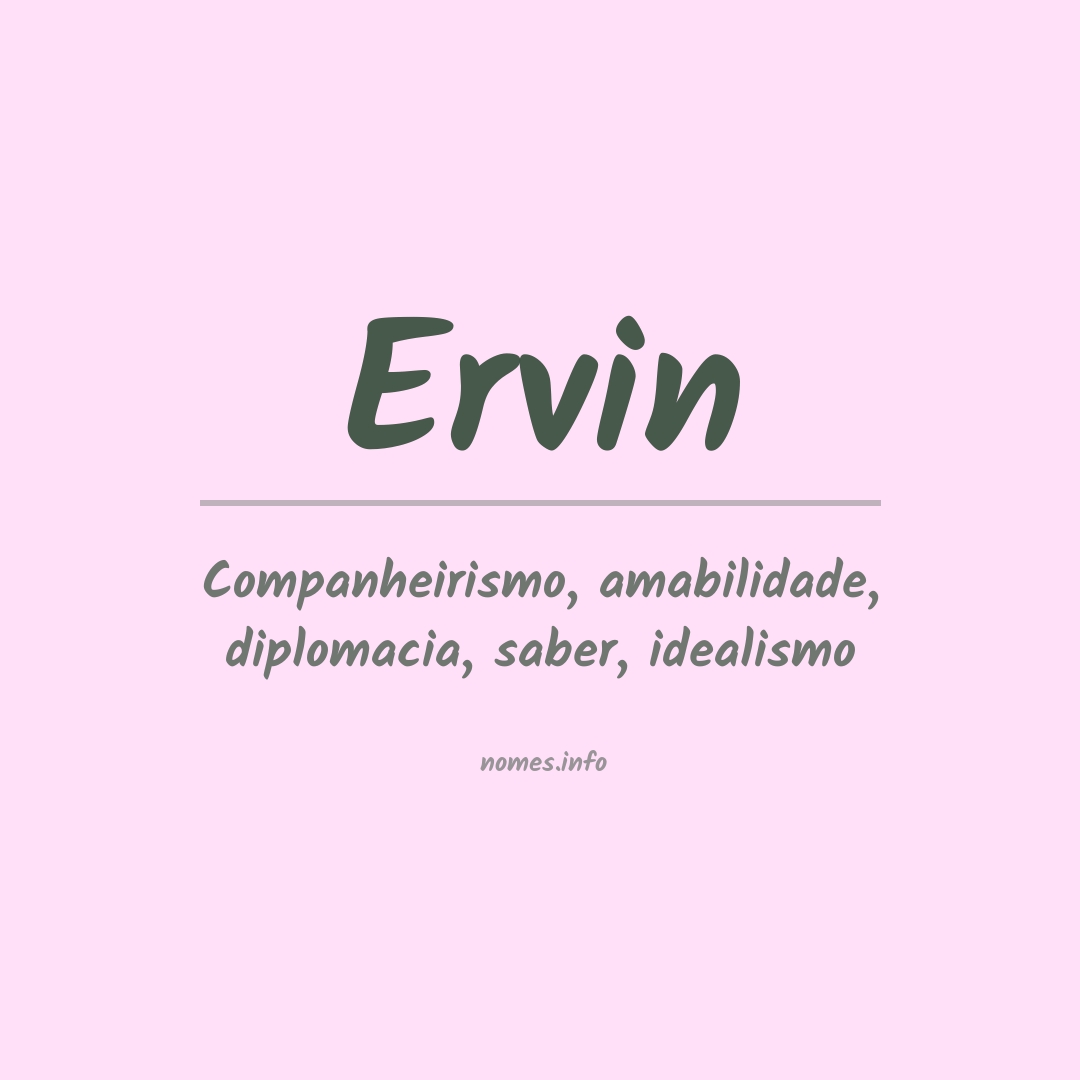 Significado do nome Ervin