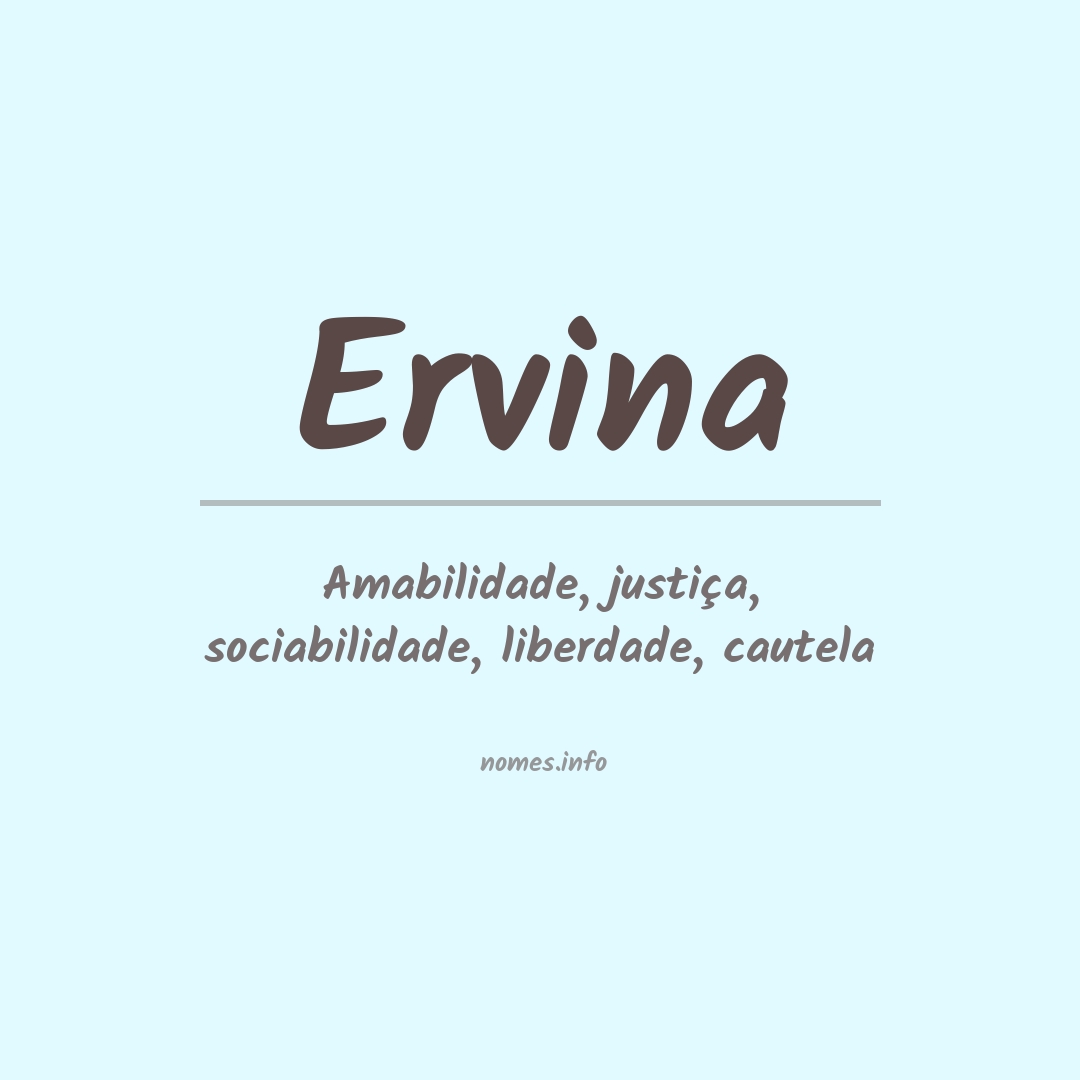 Significado do nome Ervina