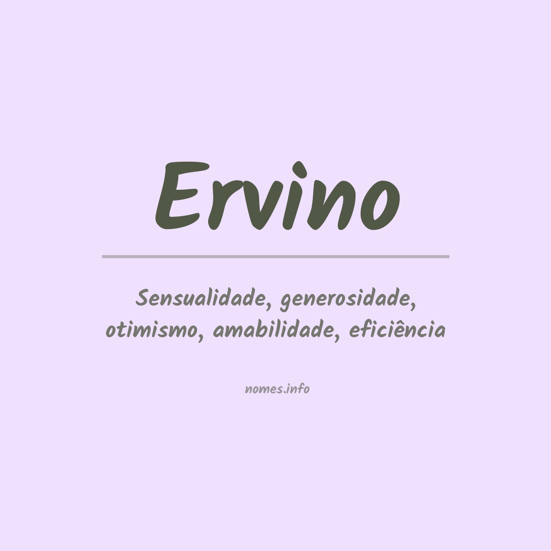 Significado do nome Ervino