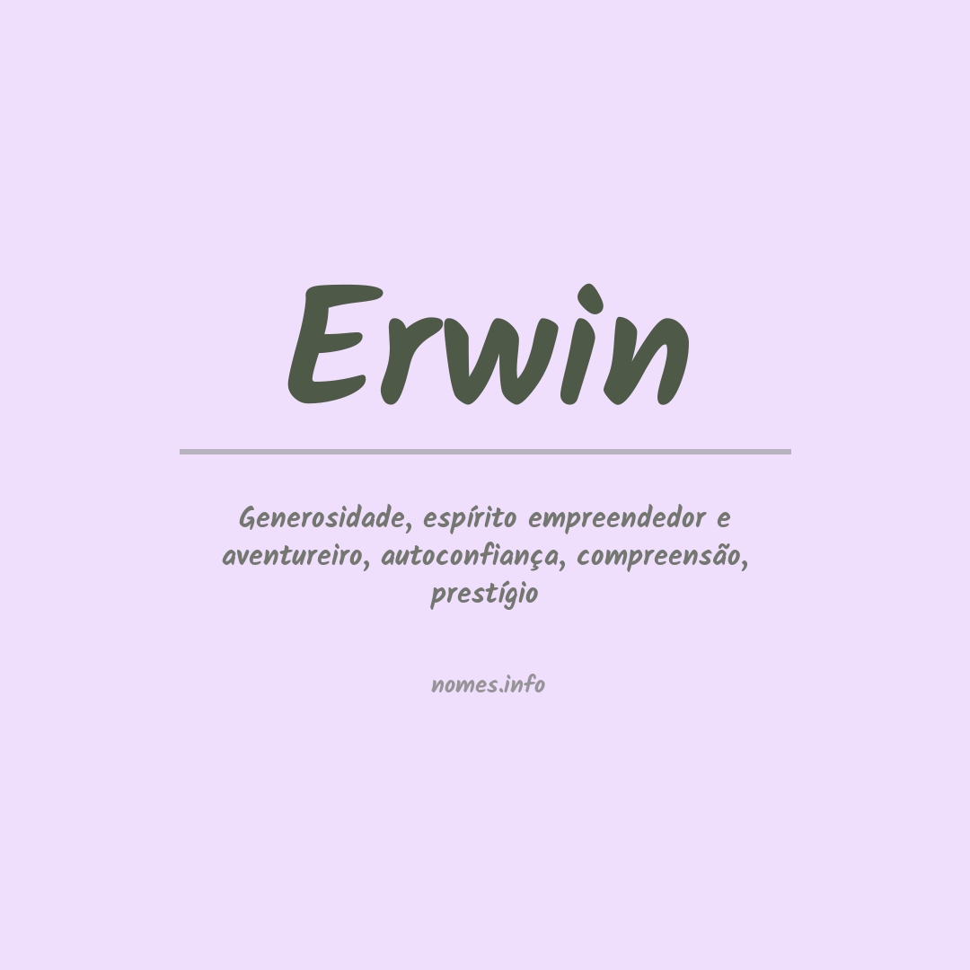 Significado do nome Erwin