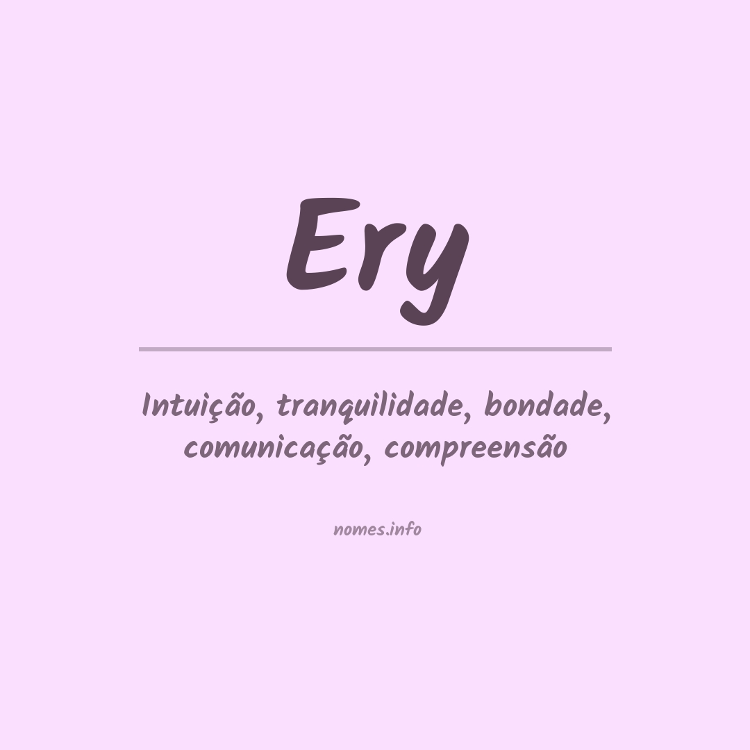 Significado do nome Ery