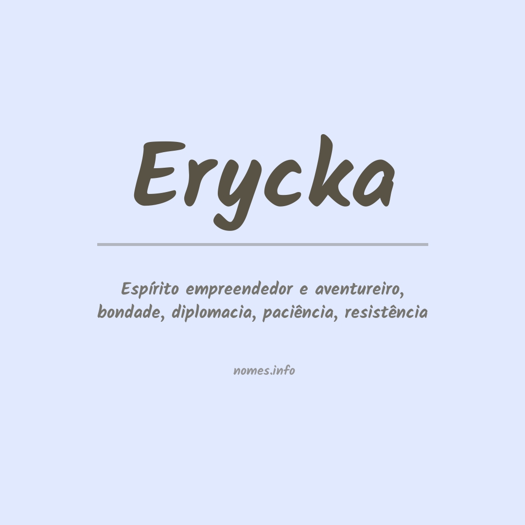 Significado do nome Erycka