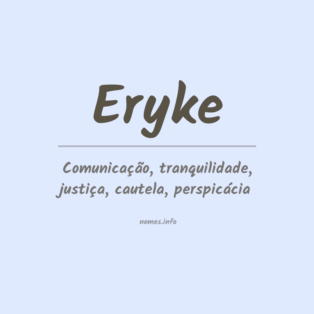 Significado do nome Eryke