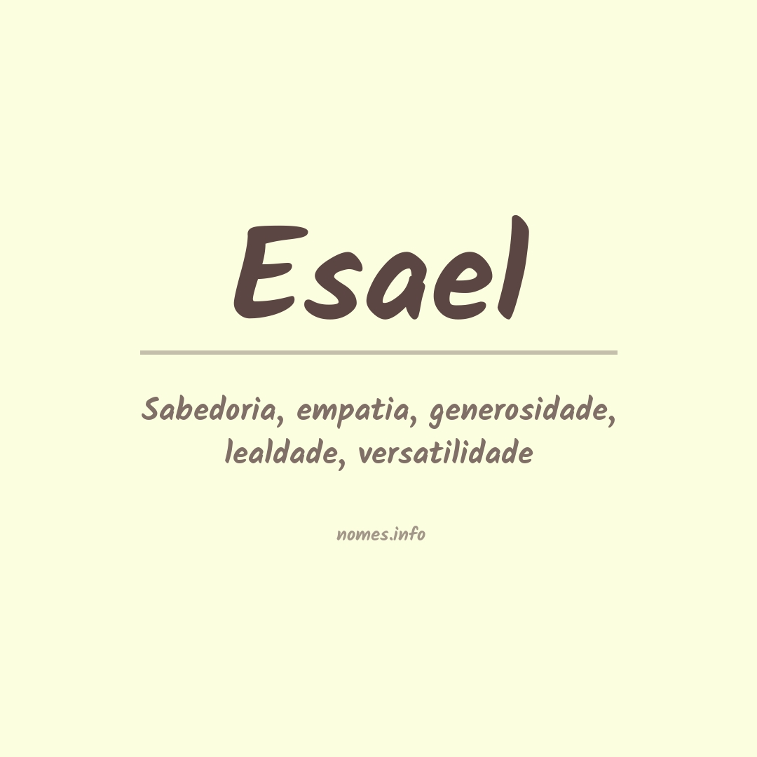 Significado do nome Esael