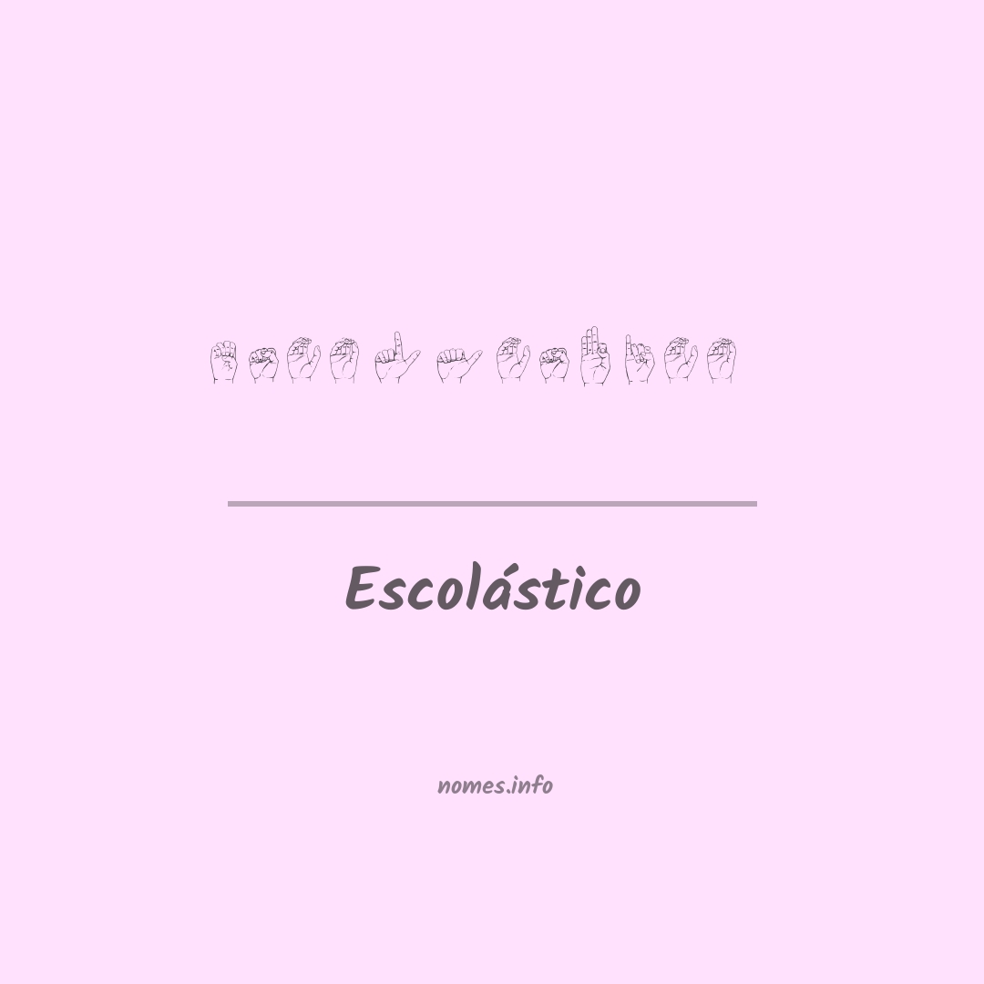 Escolástico em Libras