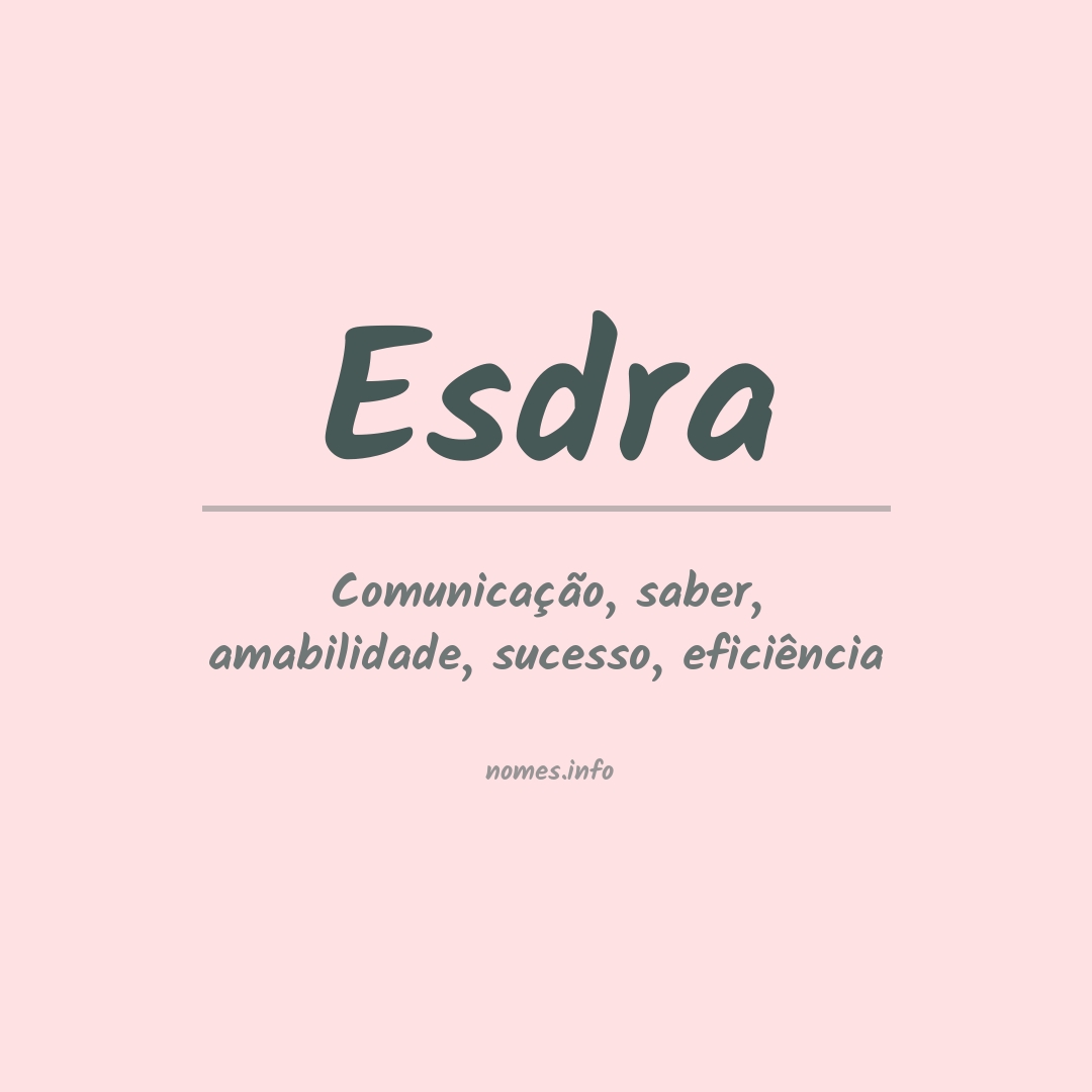 Significado do nome Esdra