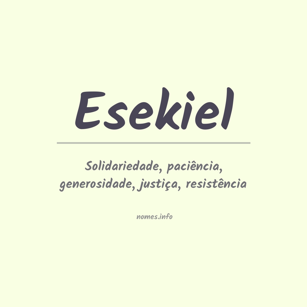 Significado do nome Esekiel