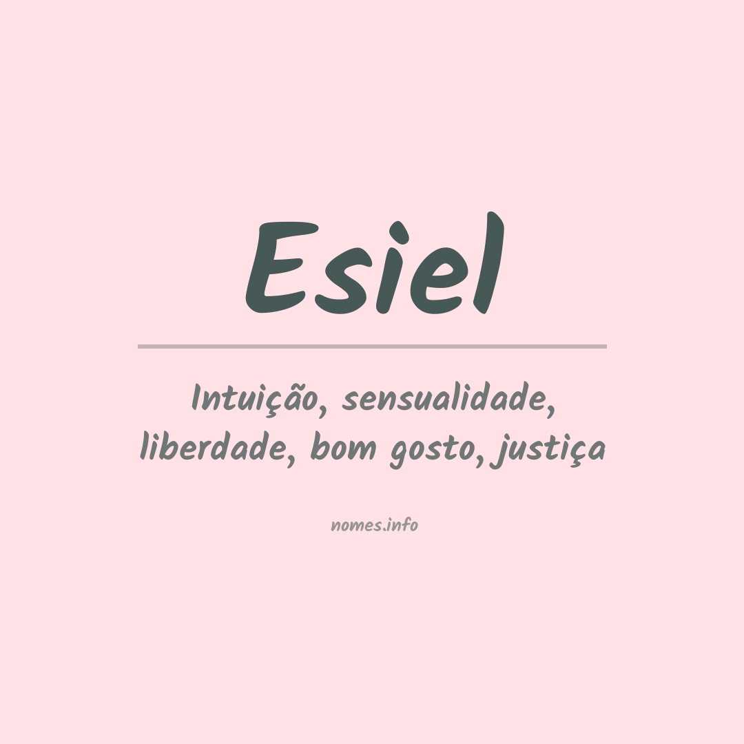 Significado do nome Esiel