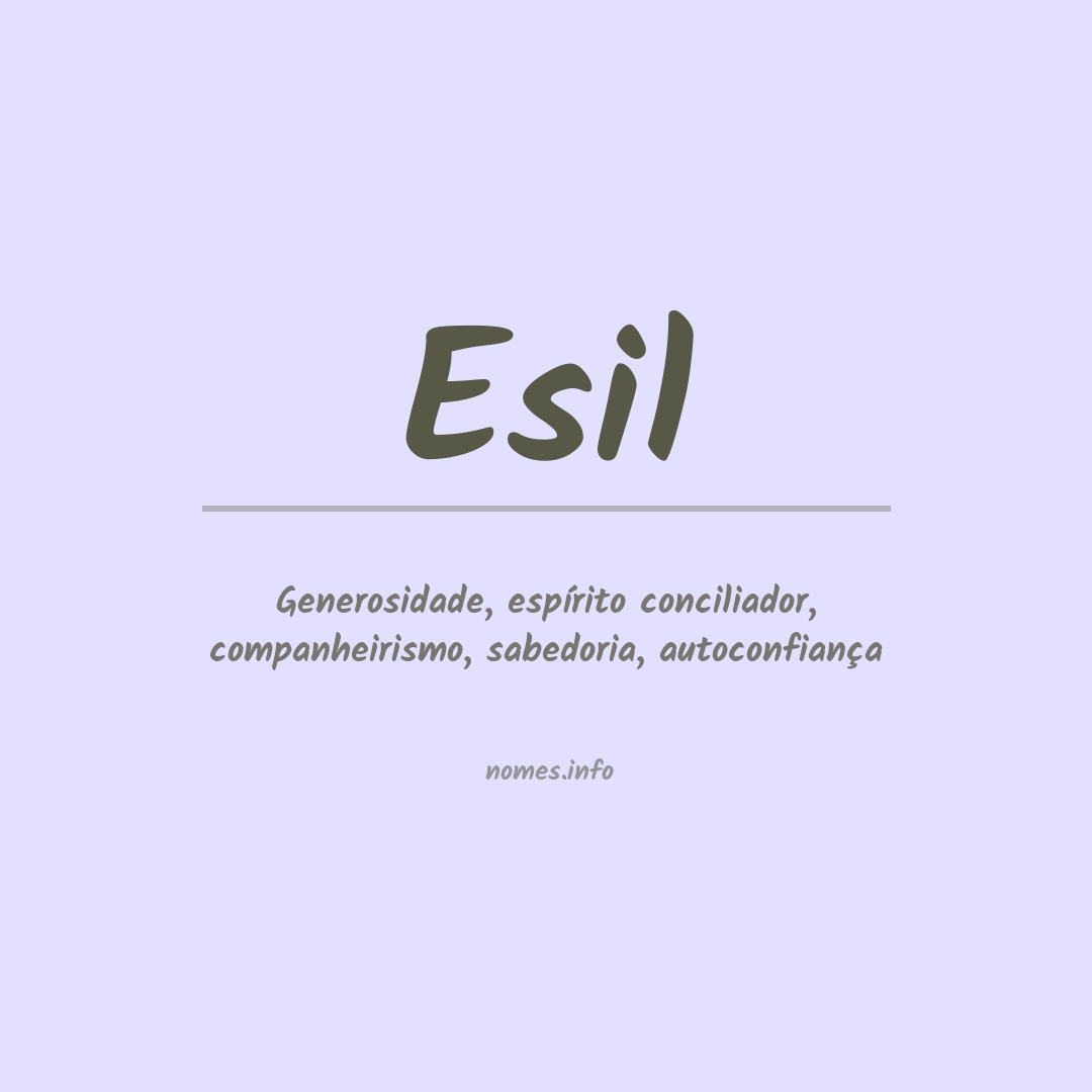 Significado do nome Esil