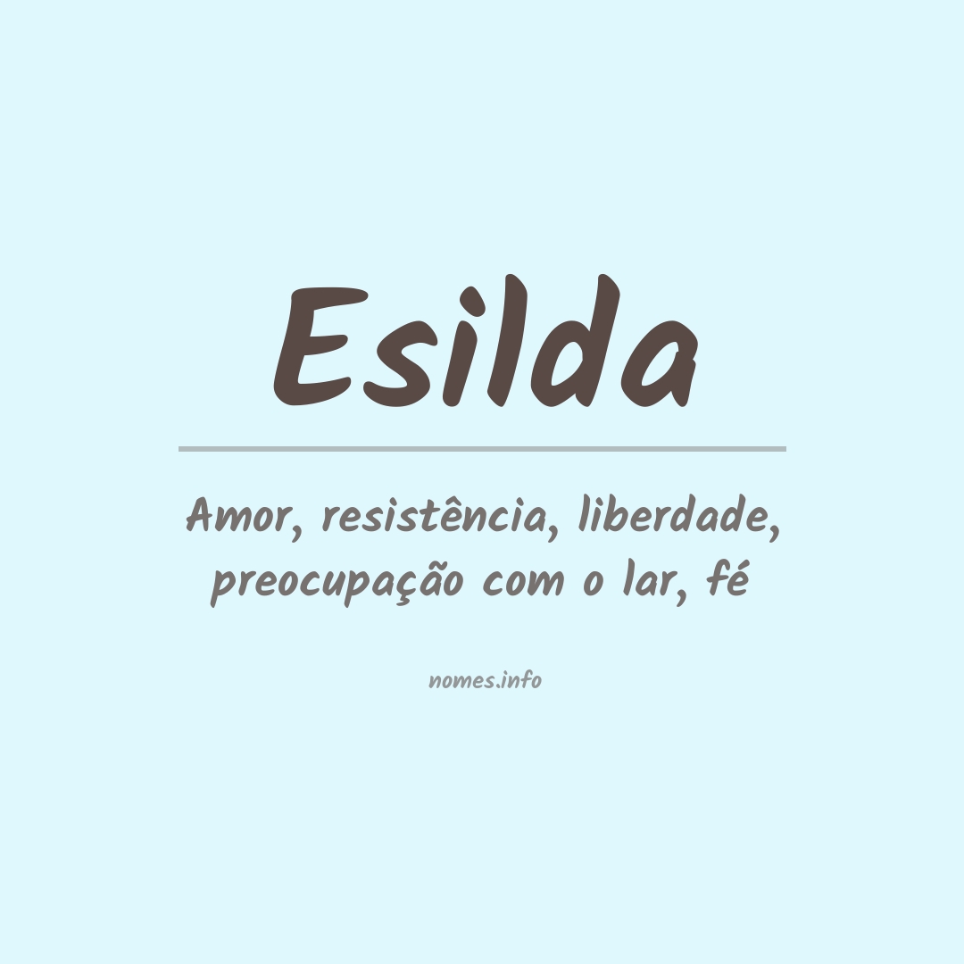 Significado do nome Esilda
