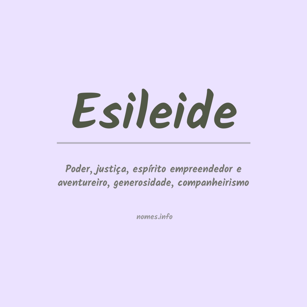 Significado do nome Esileide