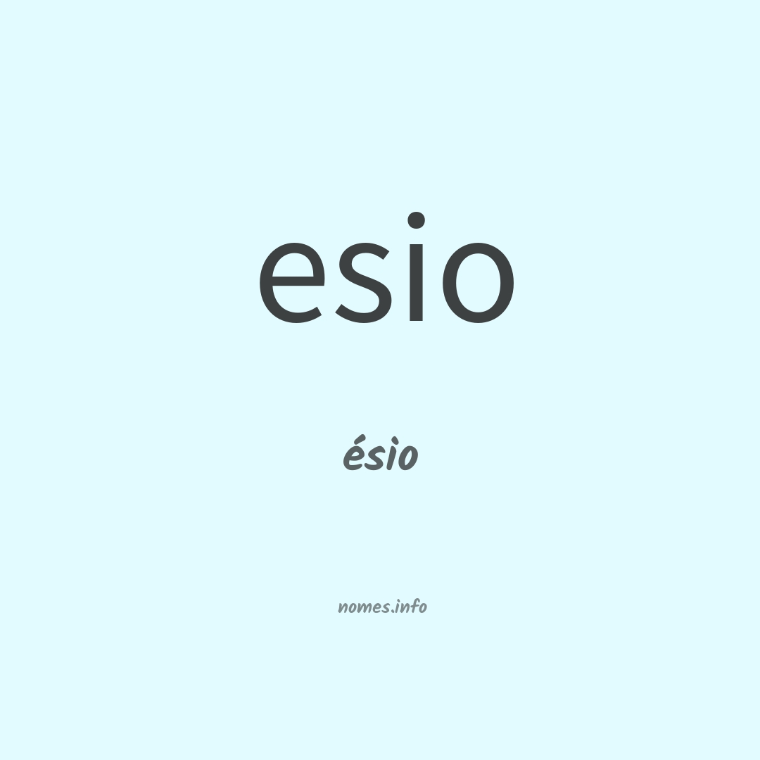 ésio em chinês