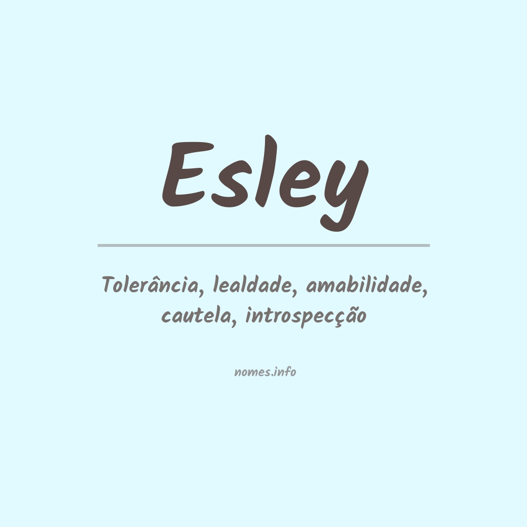 Significado do nome Esley