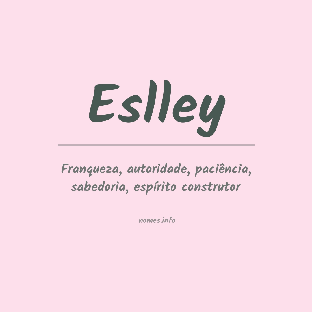Significado do nome Eslley