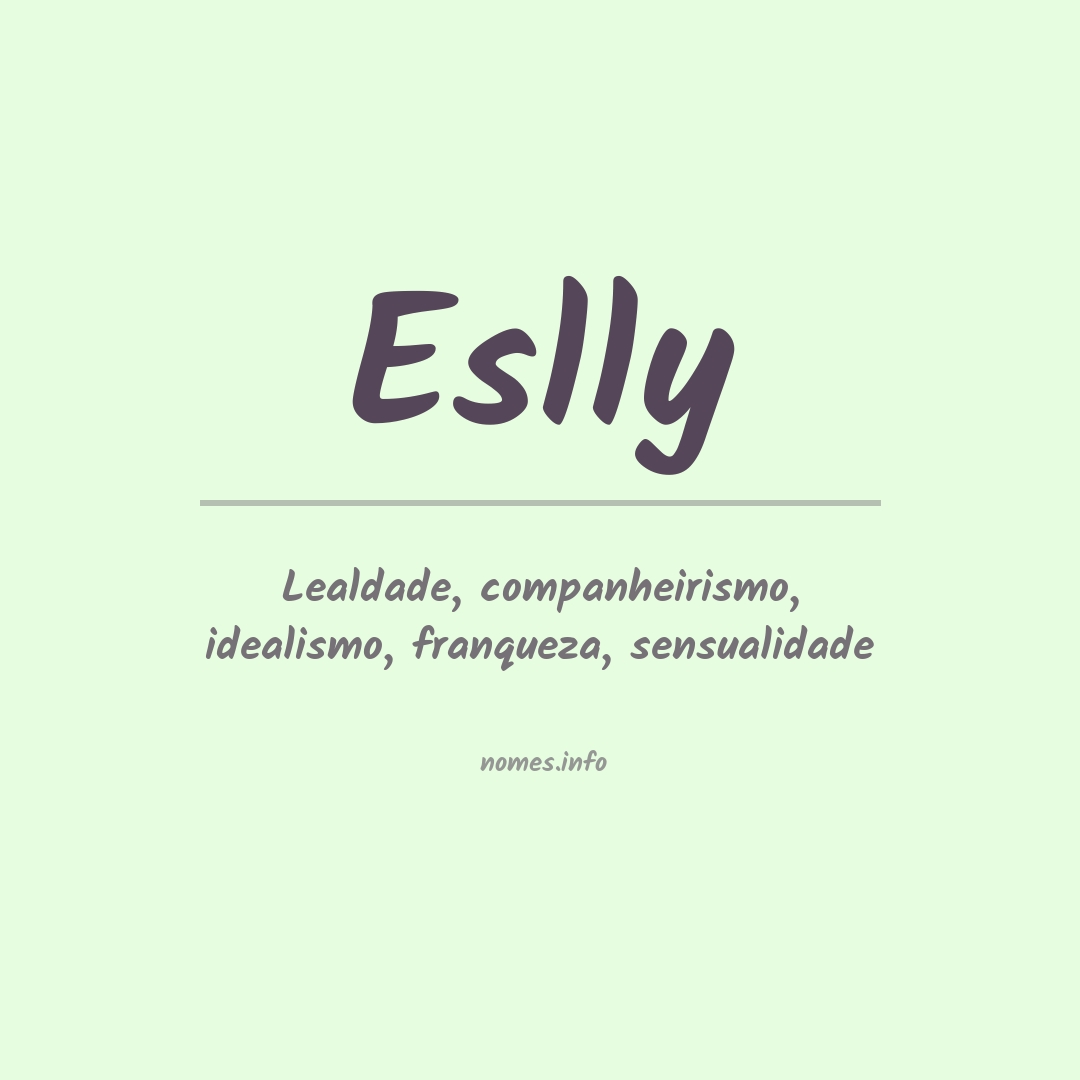 Significado do nome Eslly