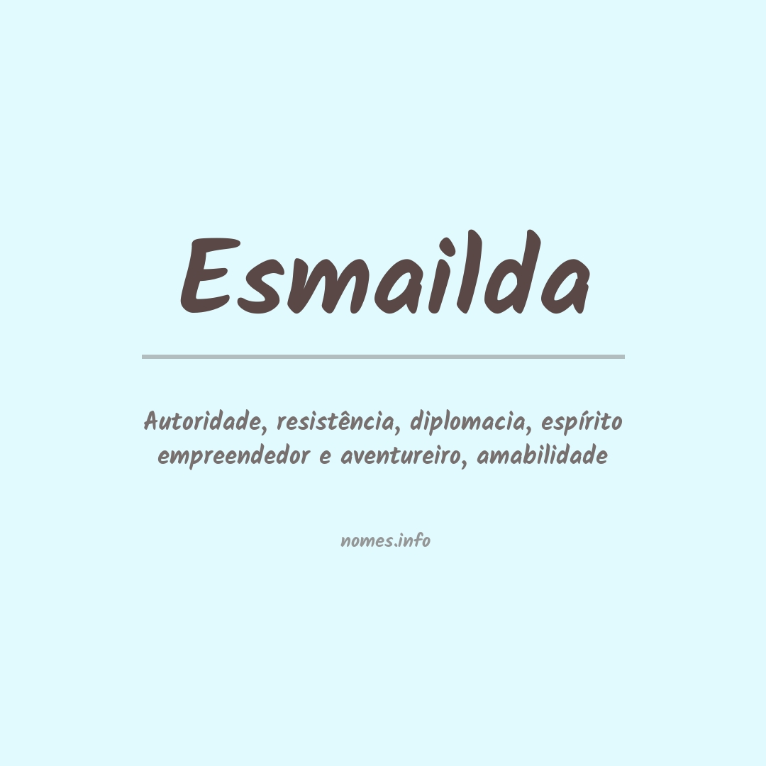 Significado do nome Esmailda