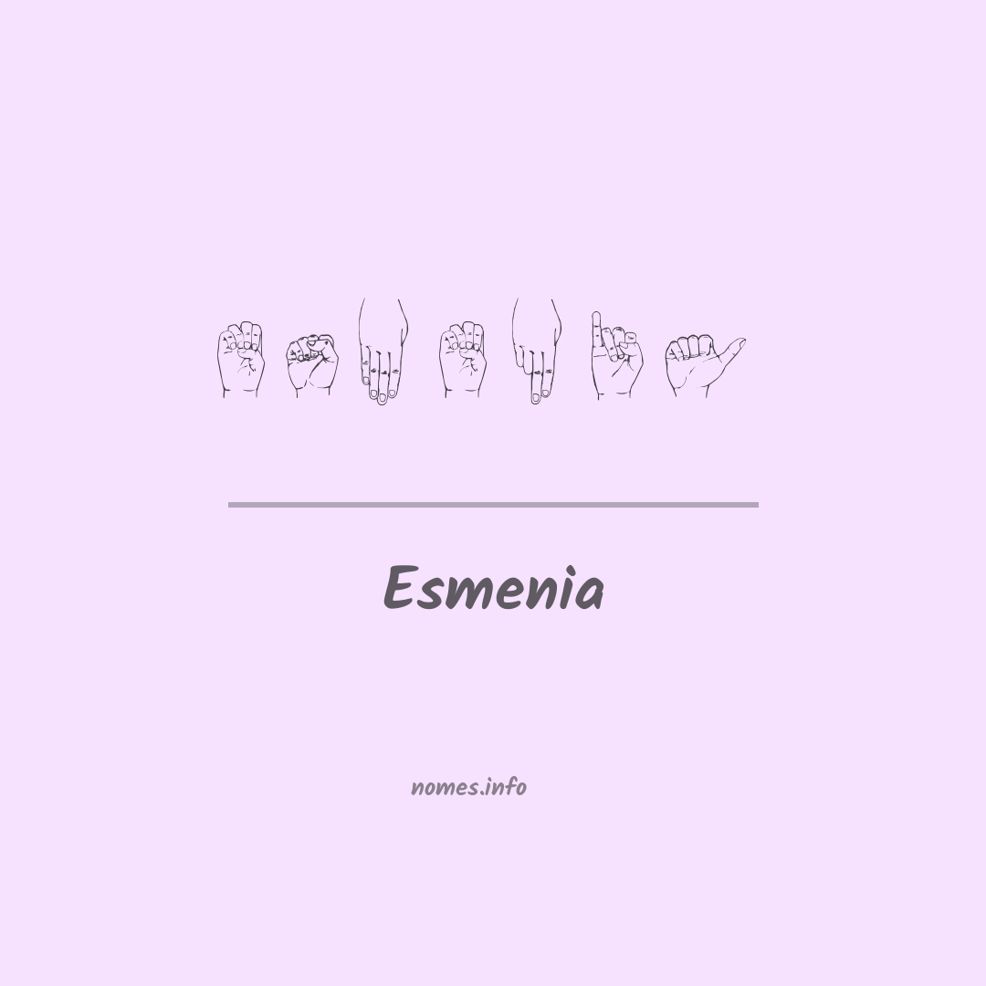 Esmenia em Libras