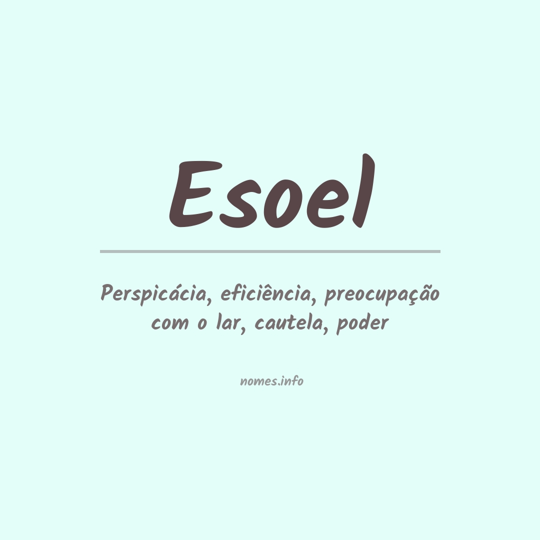 Significado do nome Esoel