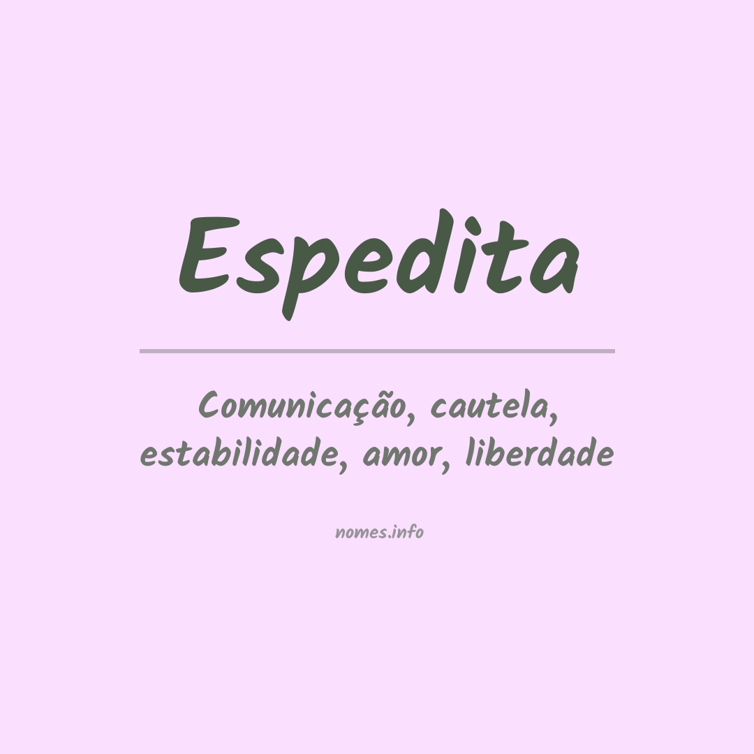 Significado do nome Espedita