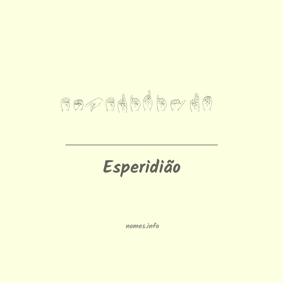 Esperidião em Libras