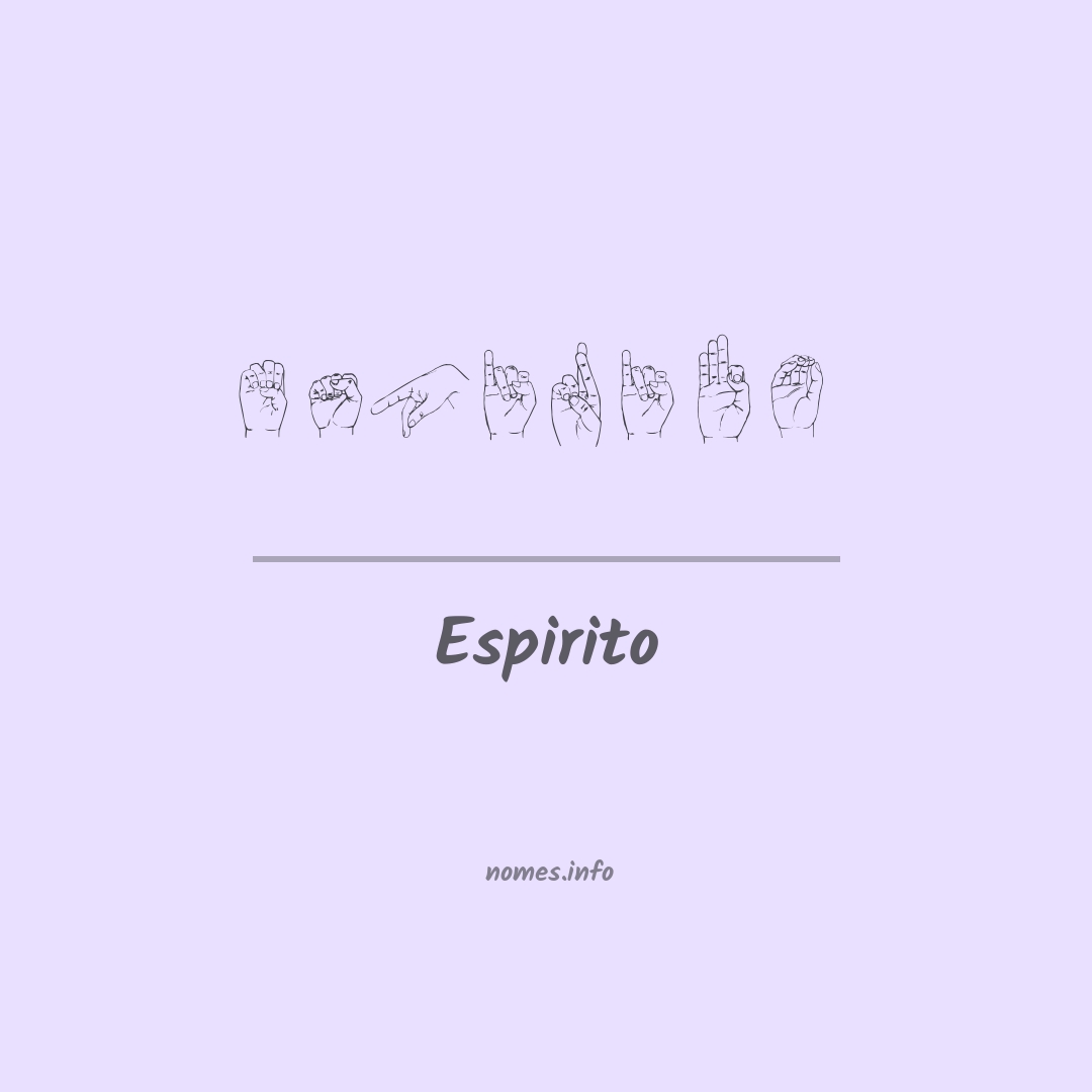 Espirito em Libras