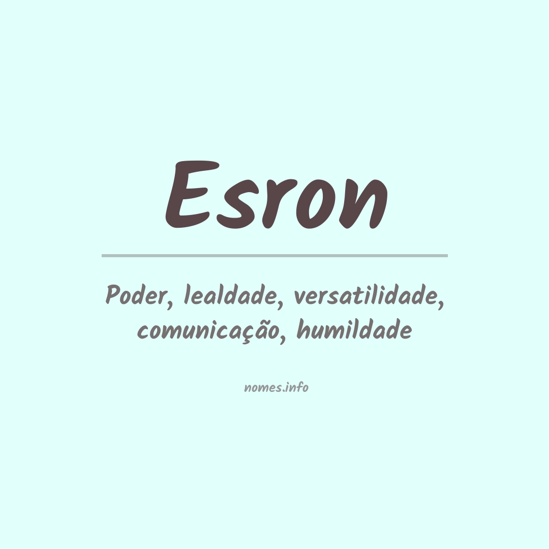 Significado do nome Esron