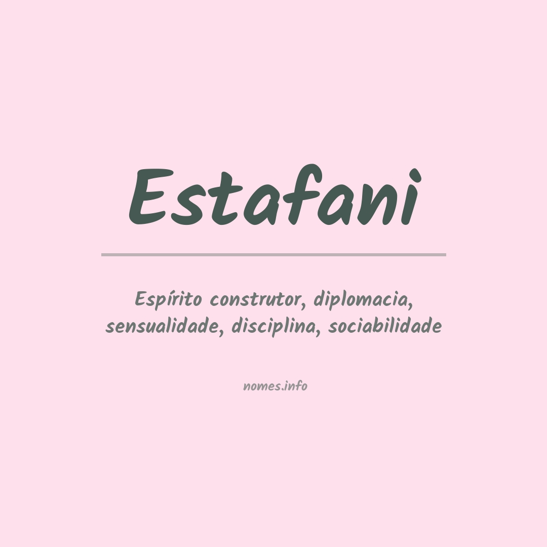 Significado do nome Estafani