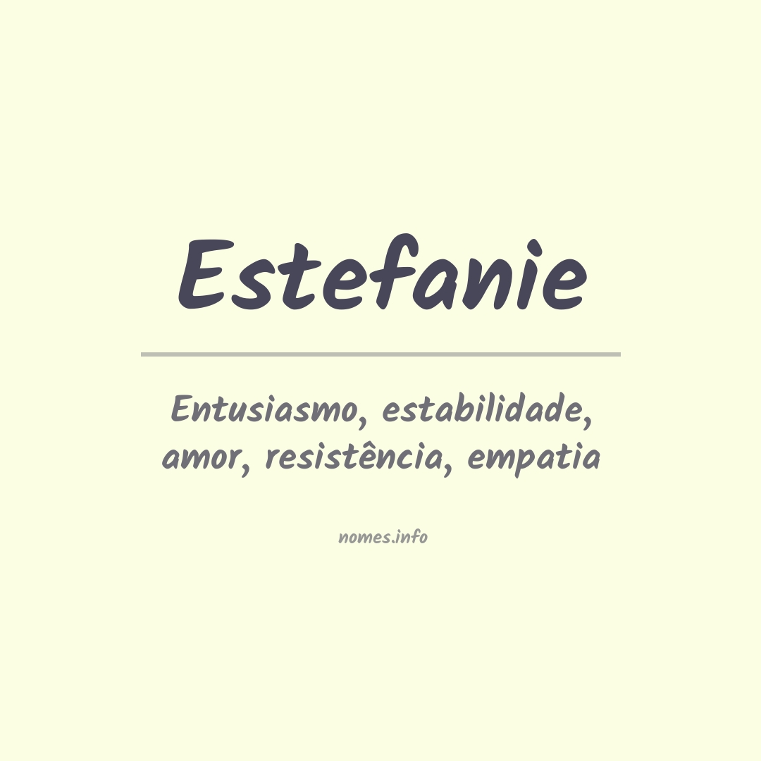 Significado do nome Estefanie