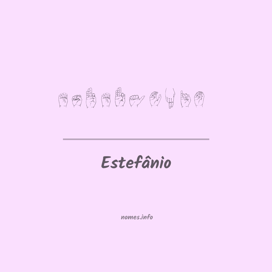 Estefânio em Libras