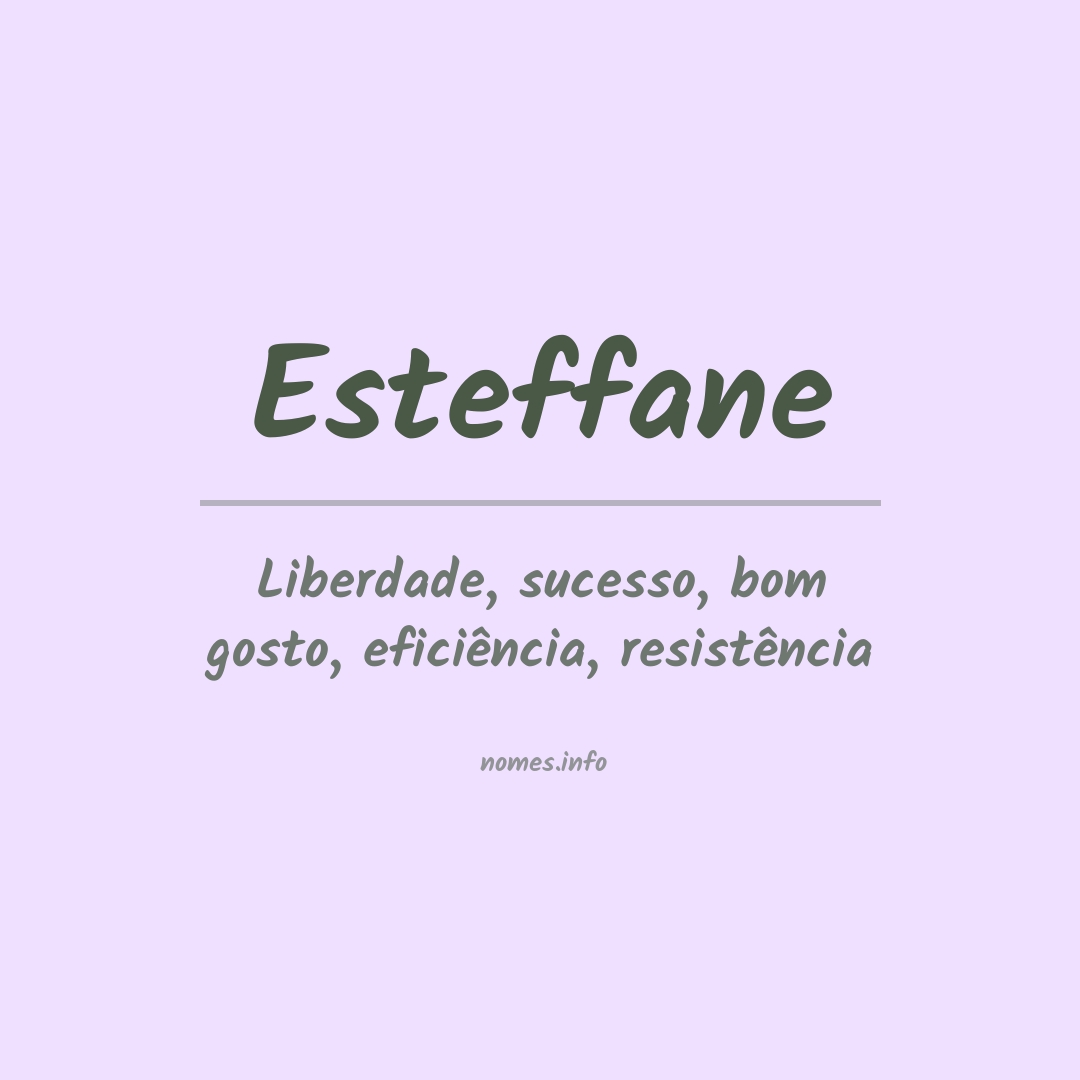 Significado do nome Esteffane