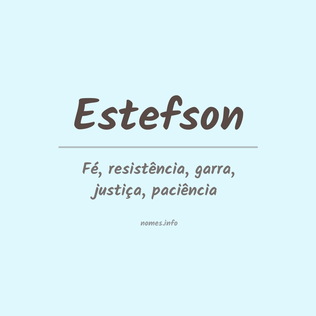 Significado do nome Estefson