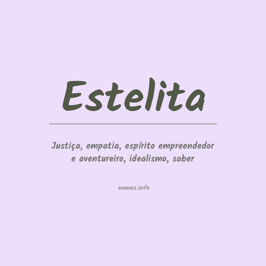 Significado do nome Estelita