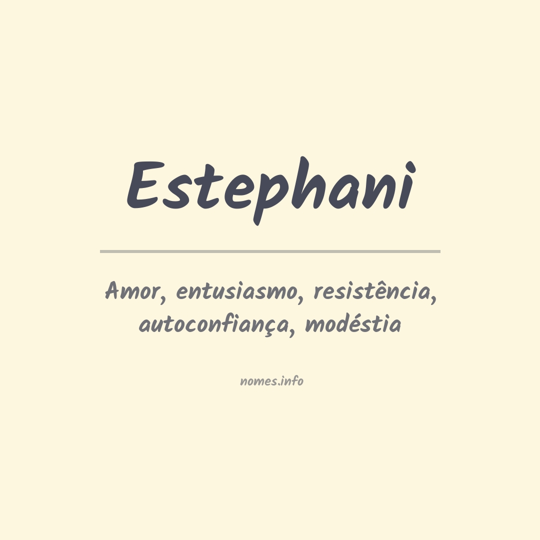 Significado do nome Estephani