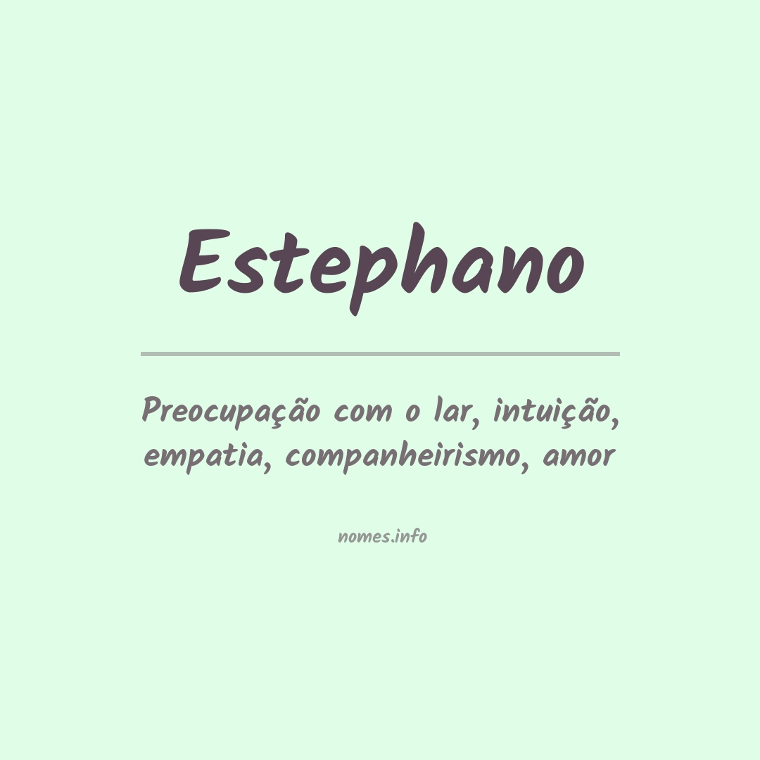 Significado do nome Estephano