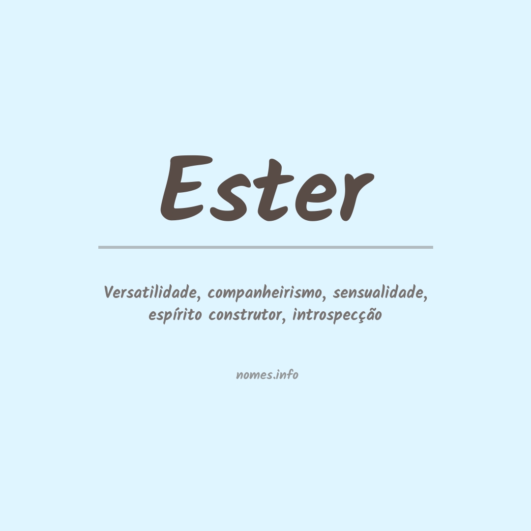 Significado do nome Ester