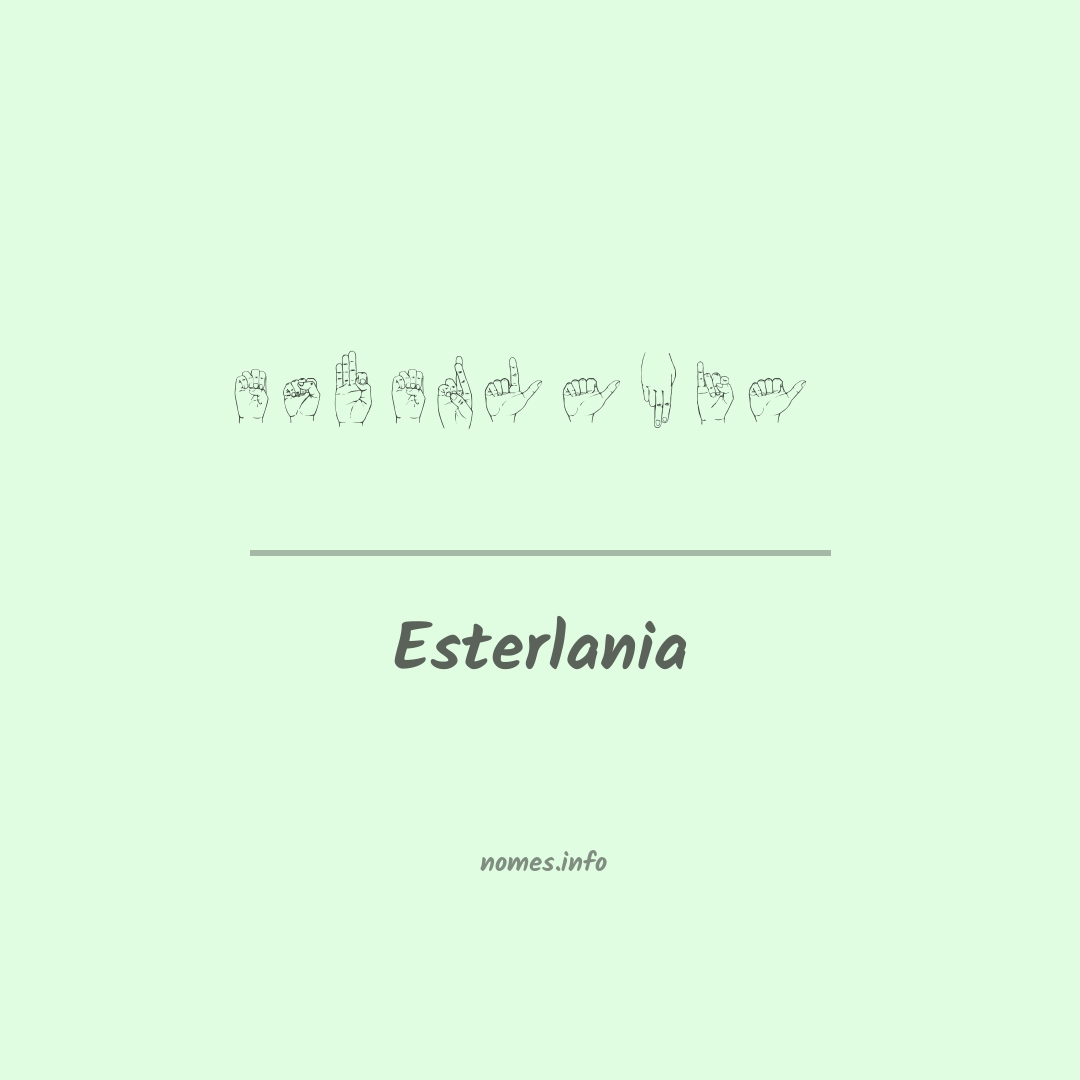 Esterlania em Libras