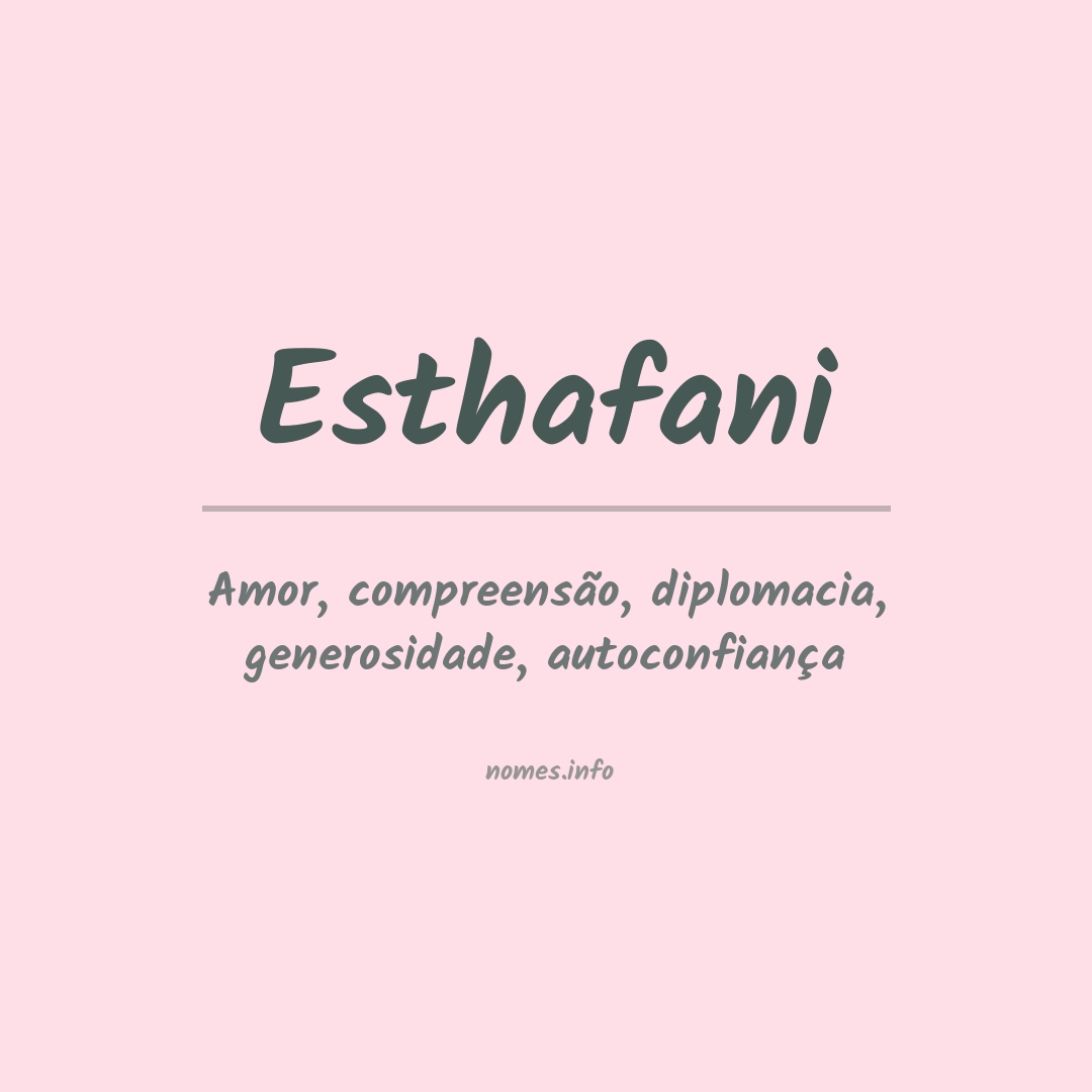 Significado do nome Esthafani