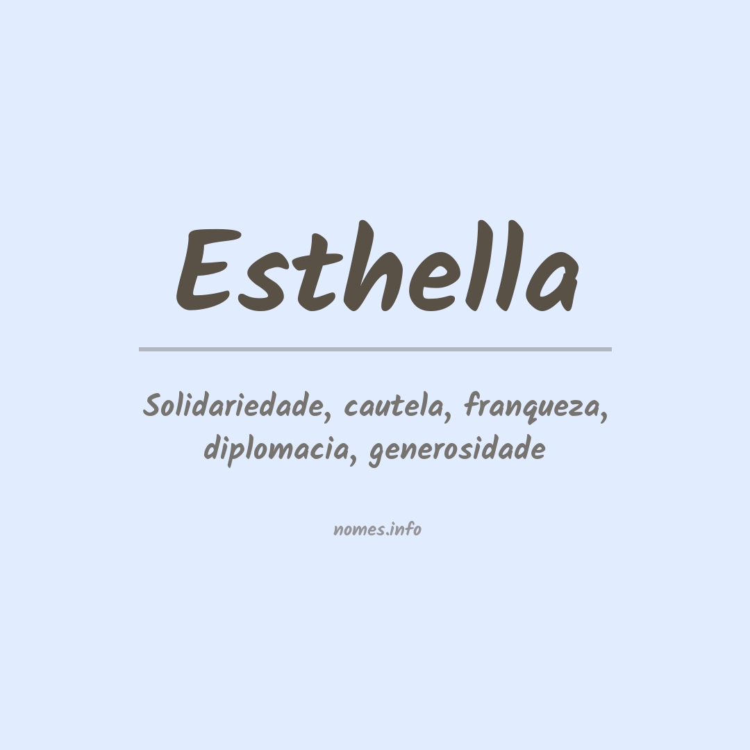 Significado do nome Esthella