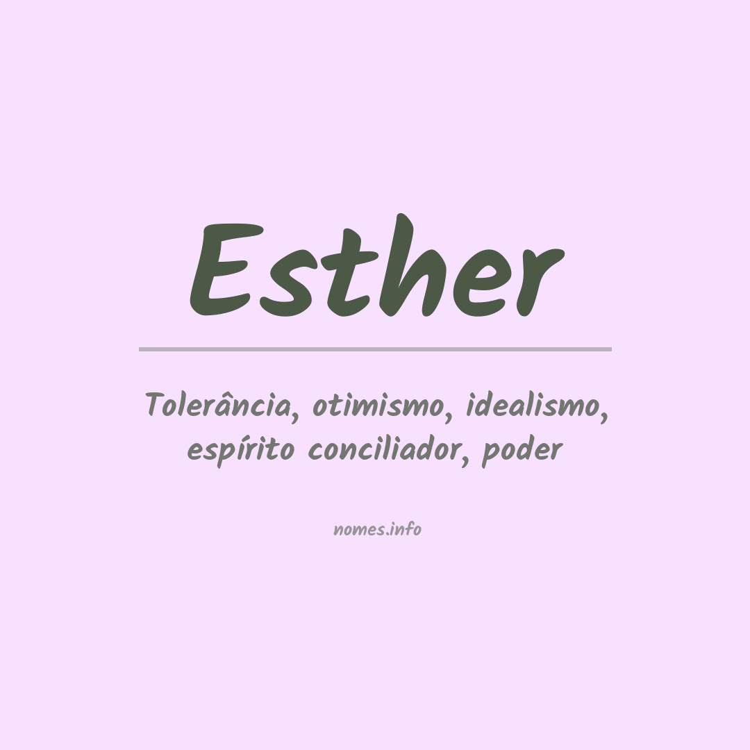 Significado do nome Esther