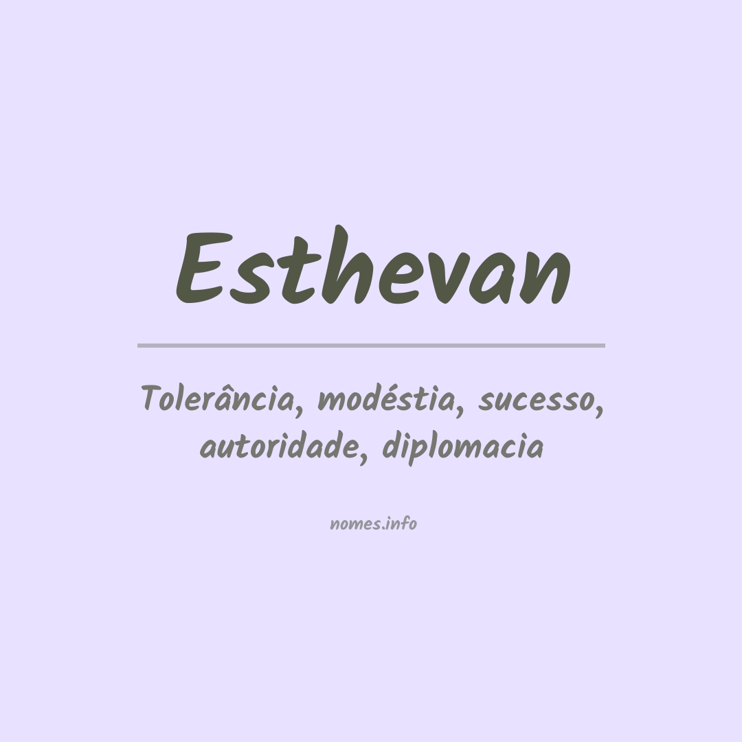 Significado do nome Esthevan