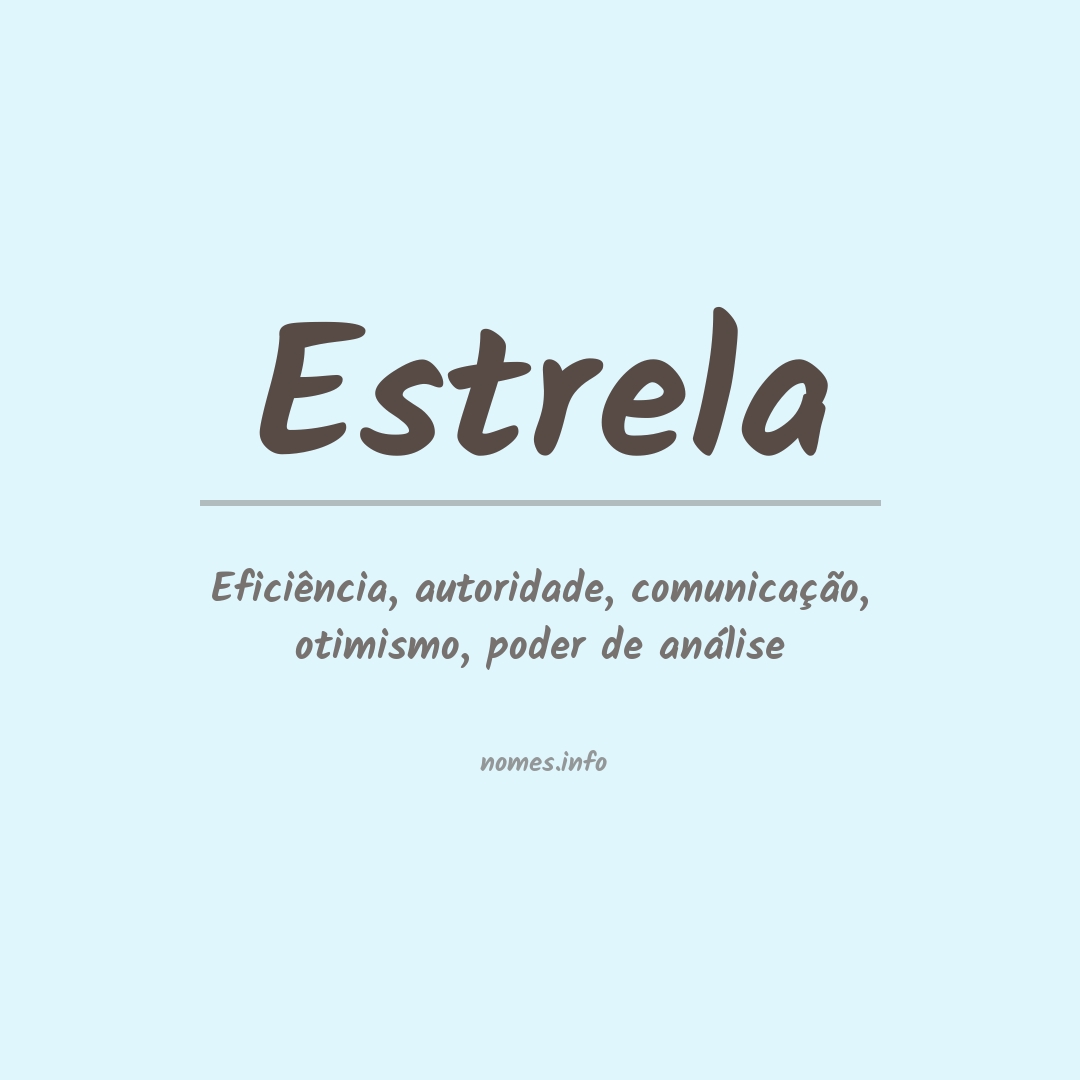 Significado do nome Estrela