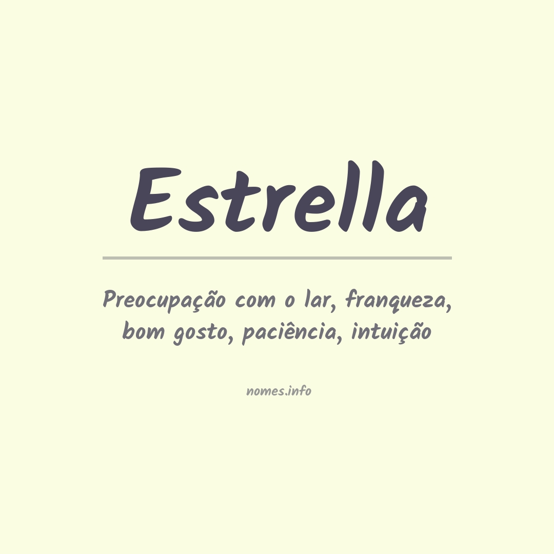 Significado do nome Estrella