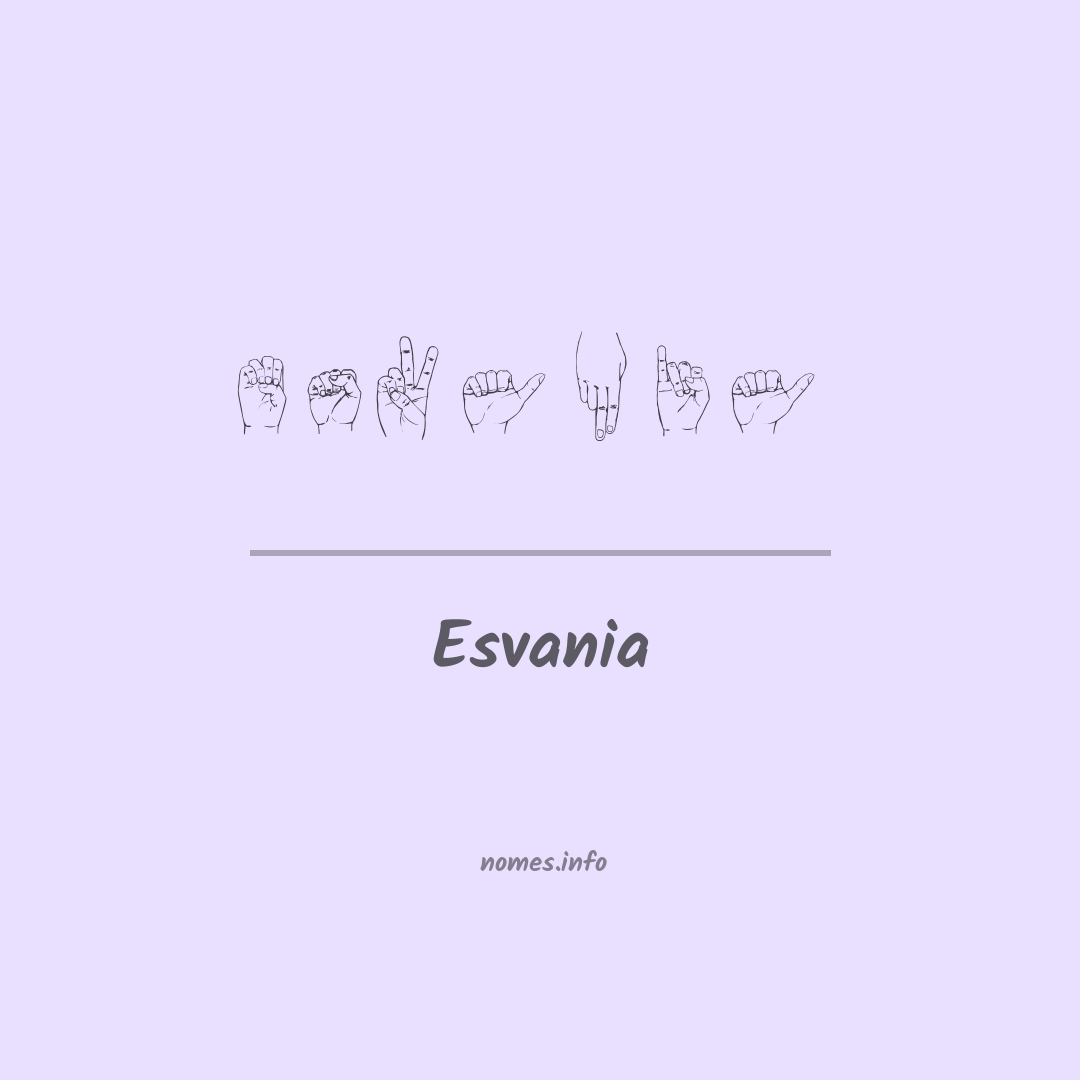 Esvania em Libras
